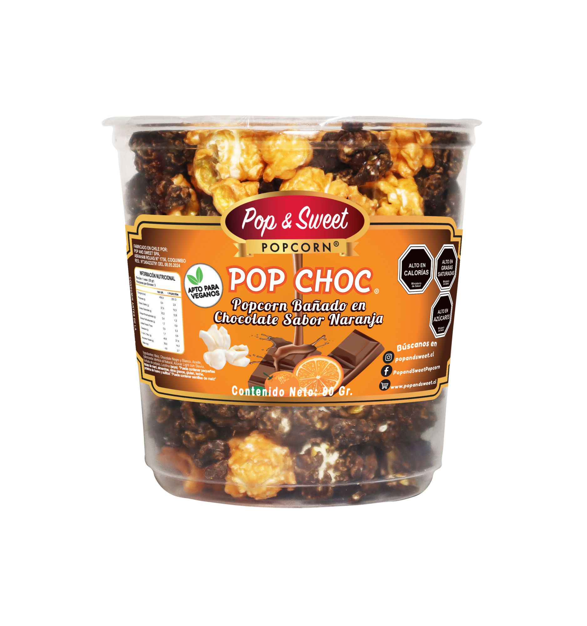 Pop Choc Naranja